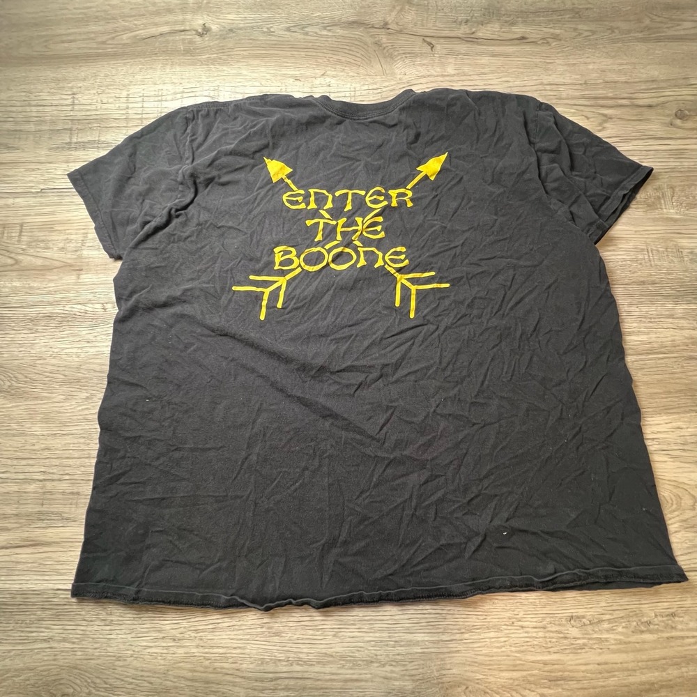 Black Enter The Boone Graphic Pocket‎ T-Shirt Mens XL Wu-Tang Style Tee
